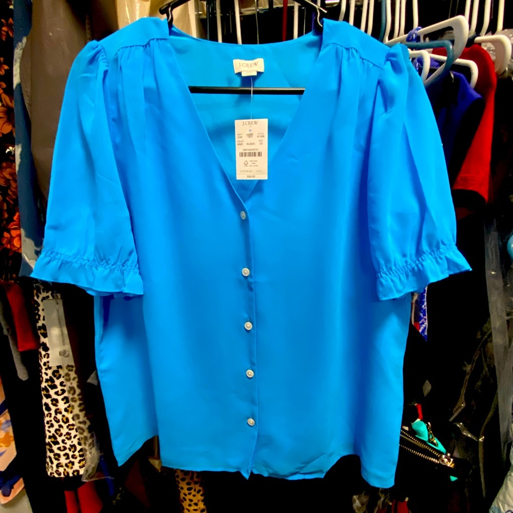 J. Crew Riffle Sleeve Blouse